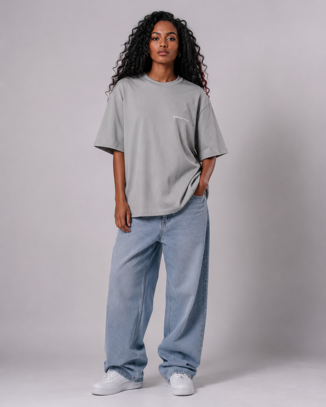OVERSIZED TSHIRT STONE GREY