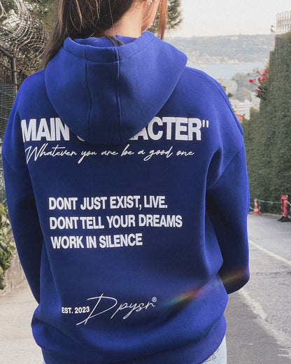 OVERSIZED HOODIE DEEP OCEAN (LIMITED) "MAIN CHARACTER "