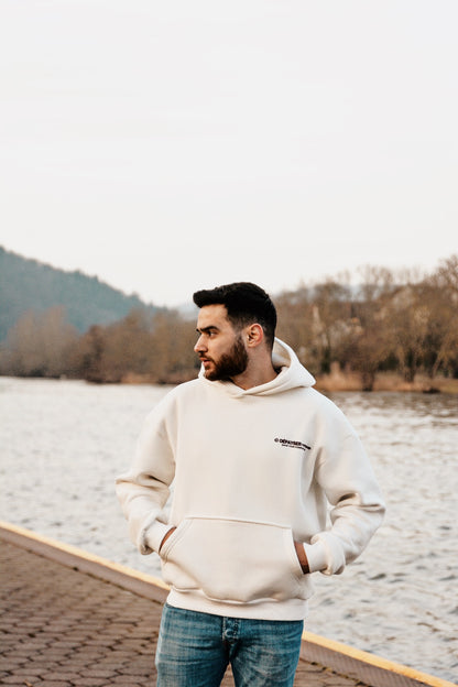 OVERSIZED HOODIE CREAMY WHITE (LIMITED) "MAIN CHARACTER "