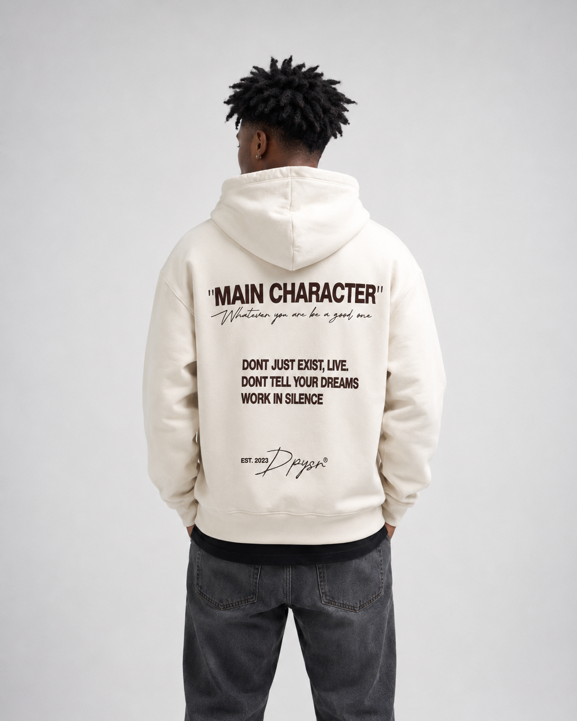 OVERSIZED HOODIE CREAMY WHITE (LIMITED) "MAIN CHARACTER " 1 of 300