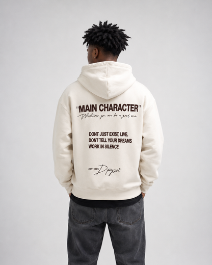 OVERSIZED HOODIE CREAMY WHITE (LIMITED) "MAIN CHARACTER " 1 of 300