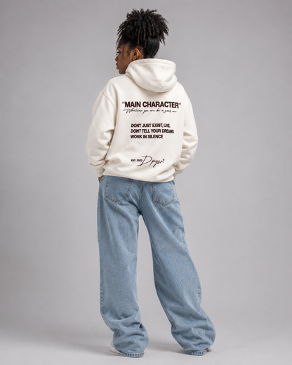OVERSIZED HOODIE CREAMY WHITE (LIMITED) "MAIN CHARACTER " 1 of 300