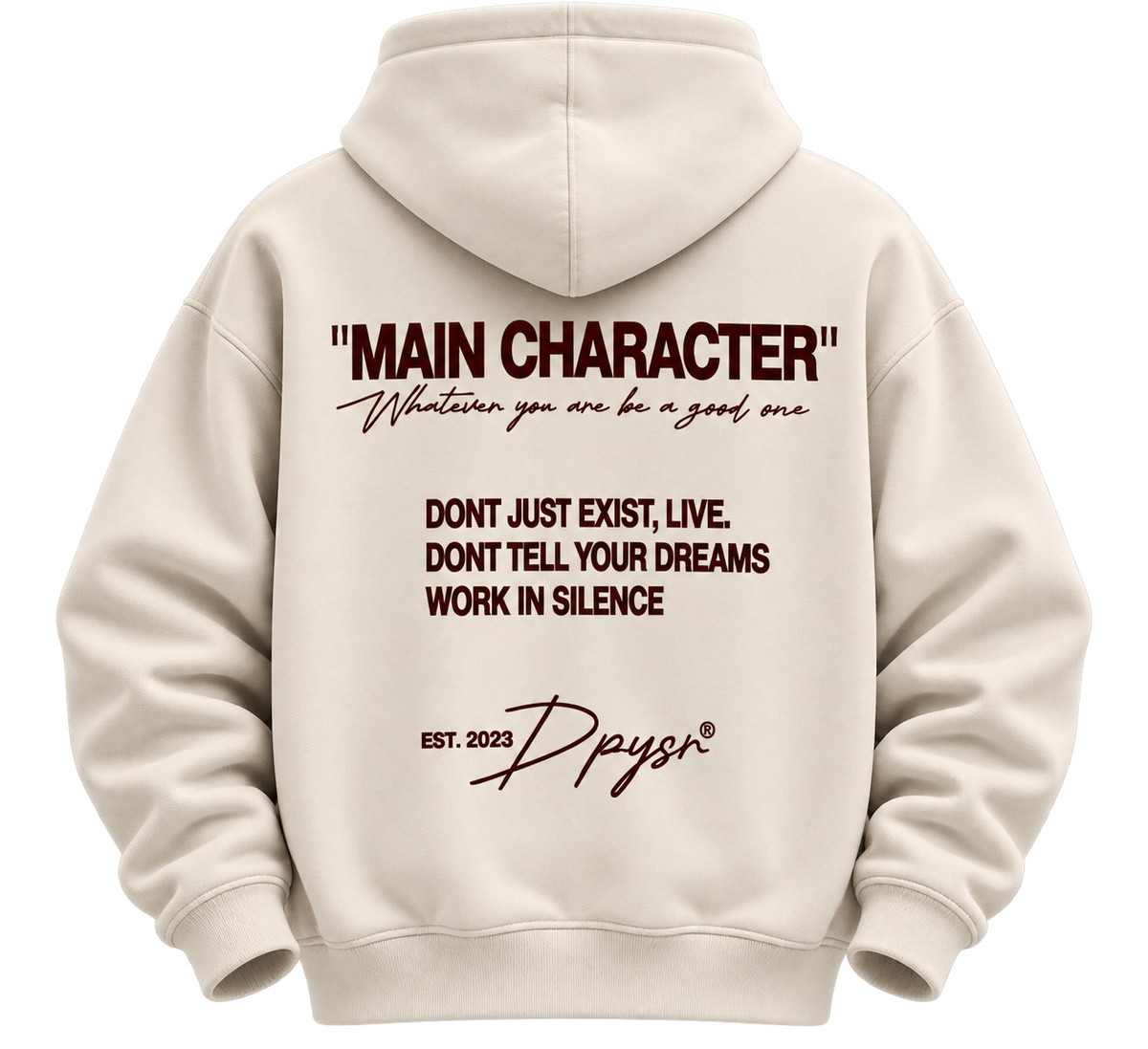OVERSIZED HOODIE CREAMY WHITE (LIMITED) "MAIN CHARACTER " 1 of 300