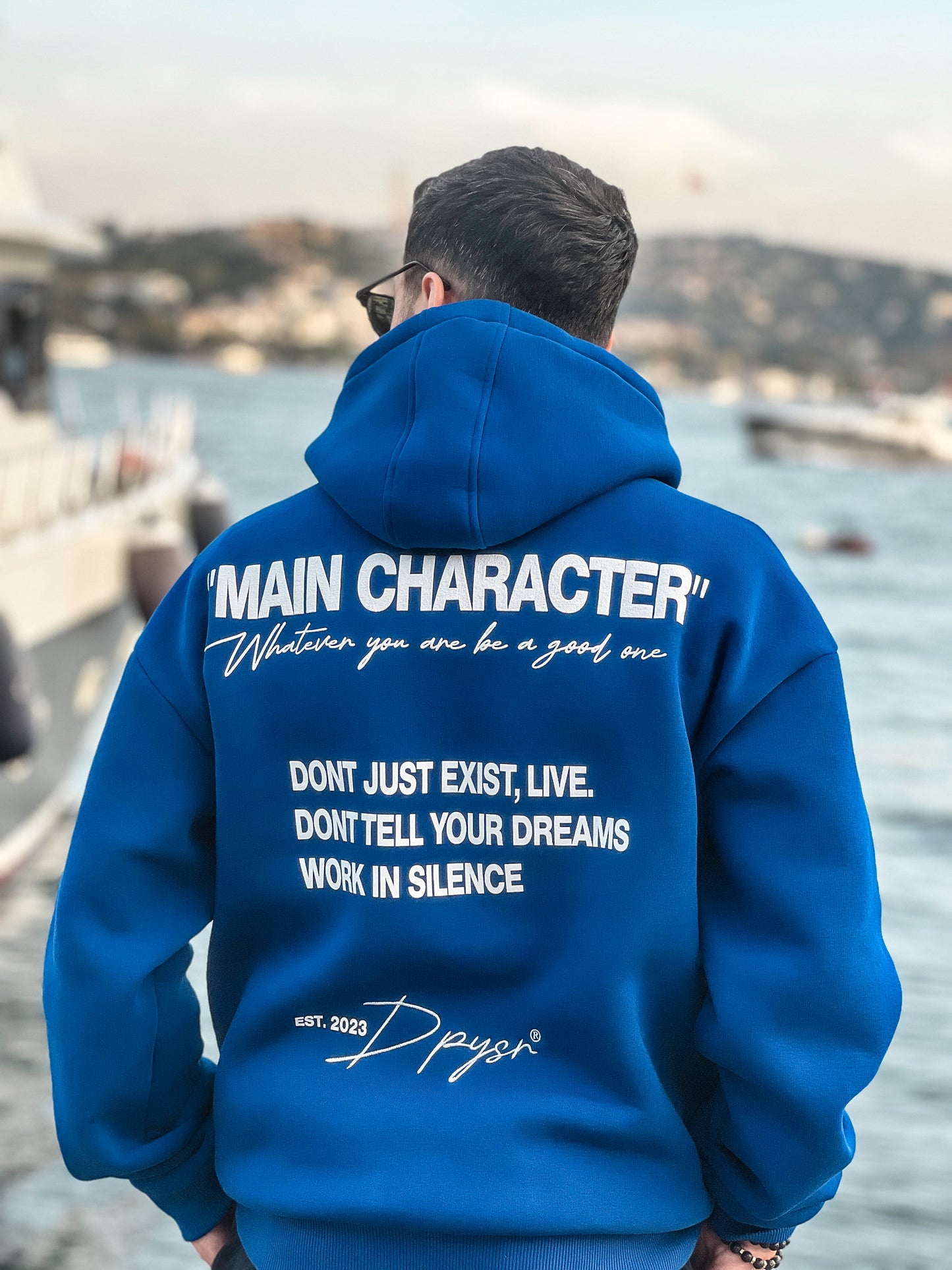OVERSIZED HOODIE DEEP OCEAN (LIMITED) "MAIN CHARACTER "